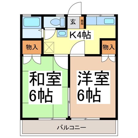 シティハイム宮浦の物件間取画像